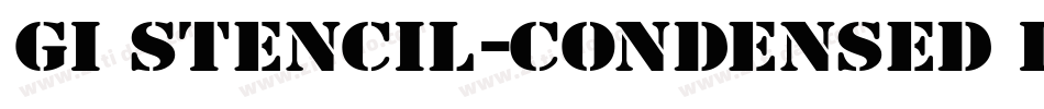 GI Stencil-Condensed Italic字体转换